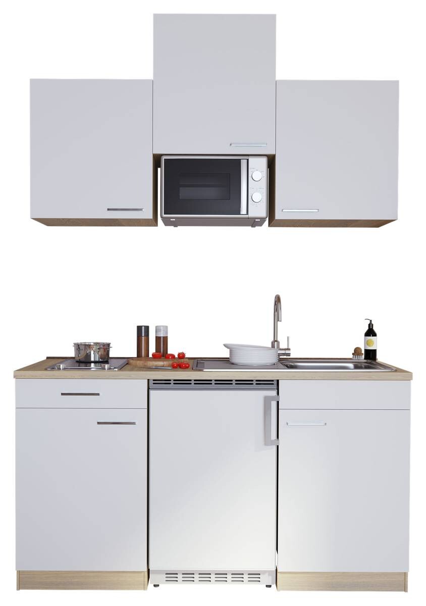 Respekta Singleküche Economy weiß matt B/H/T: ca. 150x200x60 cm