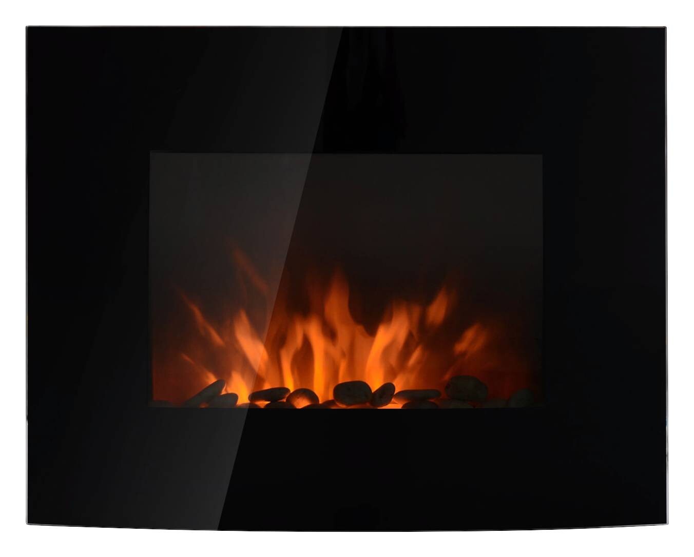 HOMCOM Elektrischer-Kamin MH820-052 schwarz Metall Glas B/H/T: ca. 88,5x56x13,5 cm ca. 2000 W