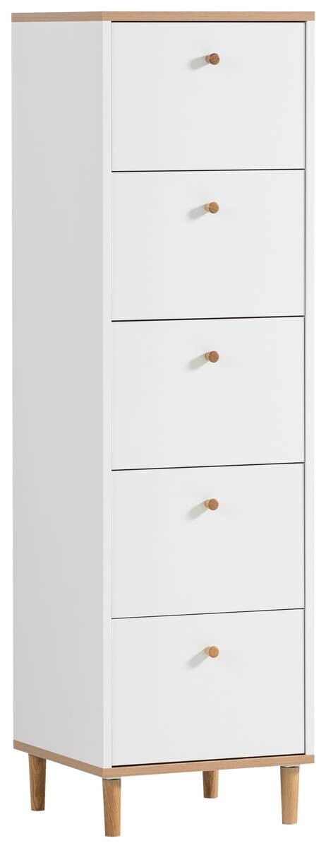 Kommode Hilda weiß matt Eiche Artisan Nachbildung B/H/T: ca. 401,1x142x40 cm