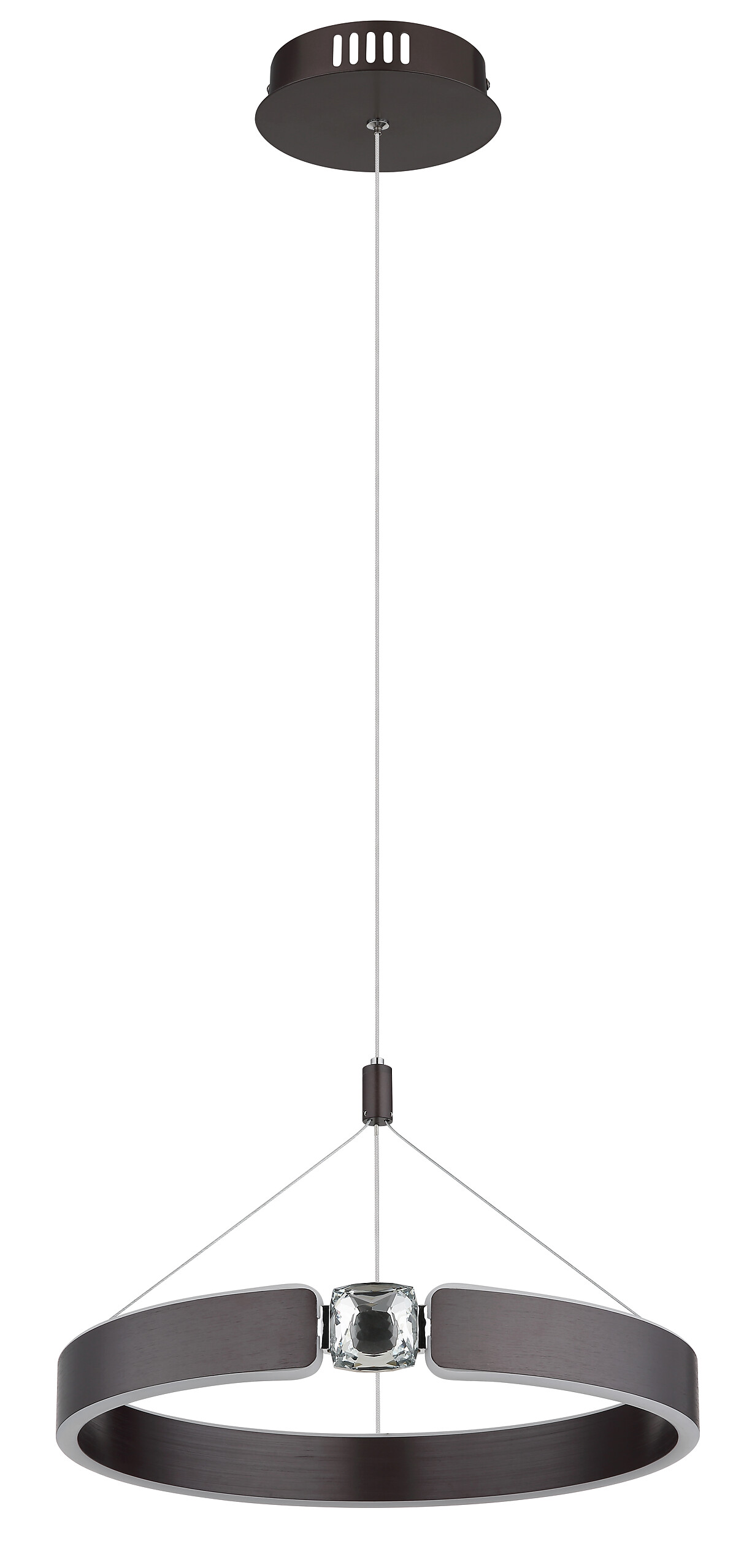 GLOBO LED-Pendelleuchte bronze Opal Metall Acryl H/L: ca. 125x40 cm