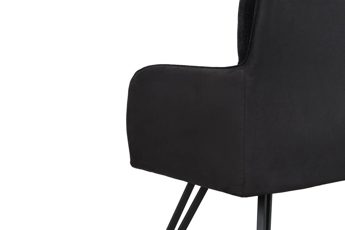 Sitzbank TINO schwarz Metall Microfaser B/H/T: ca. 160x94x67 cm