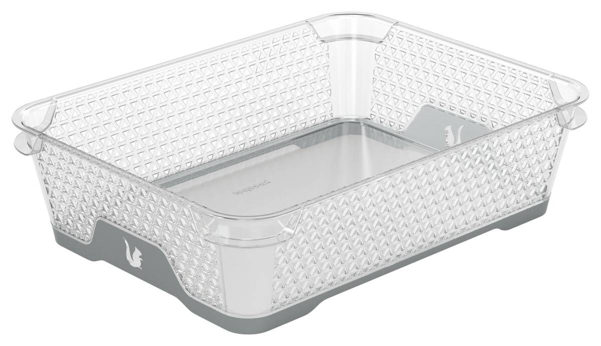 keeeper Stapelkörbchen grau B/H/L: ca. 20x7x26,5 cm