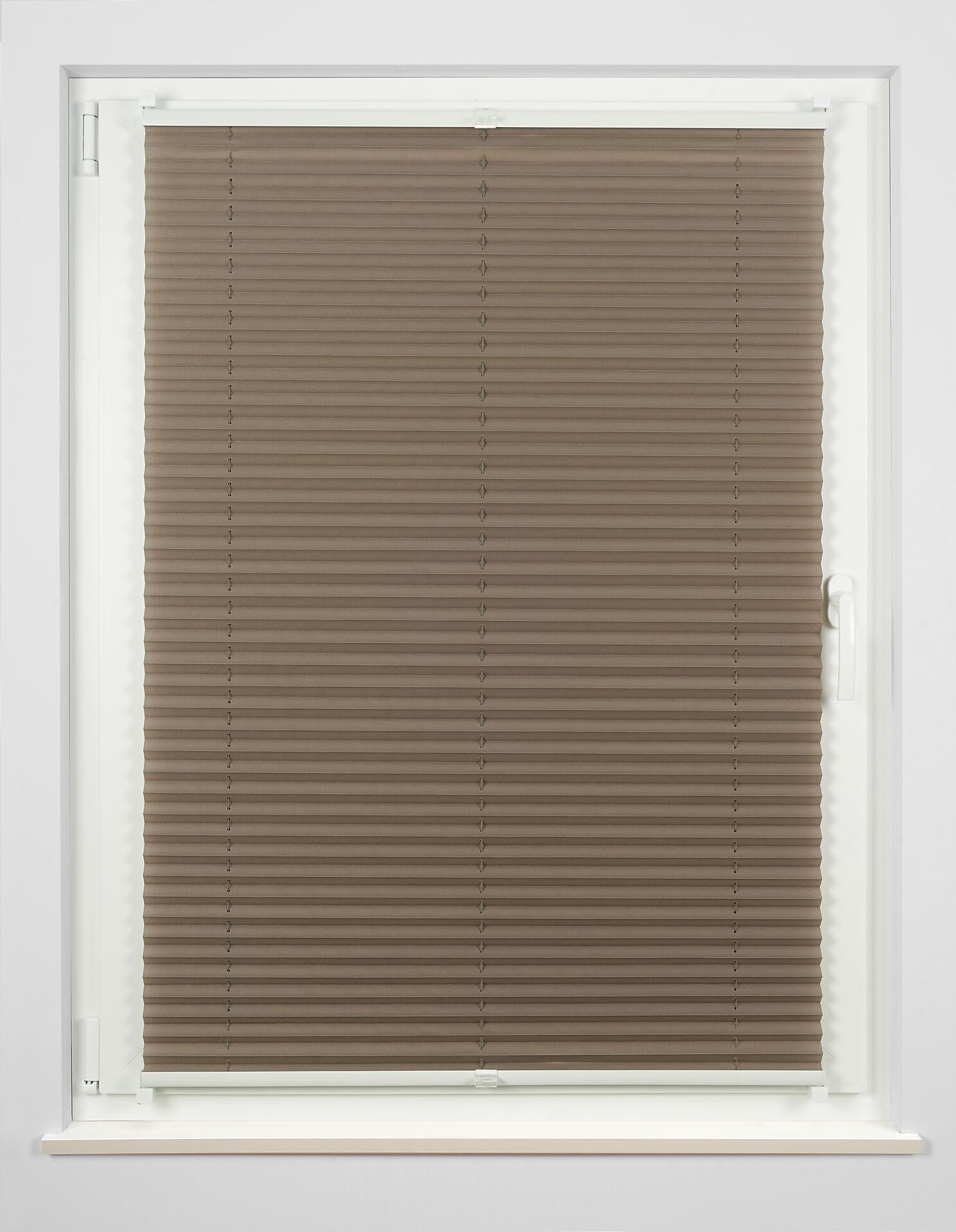 Hochwertiges Klemmplissee sand B/L: ca. 100x130 cm