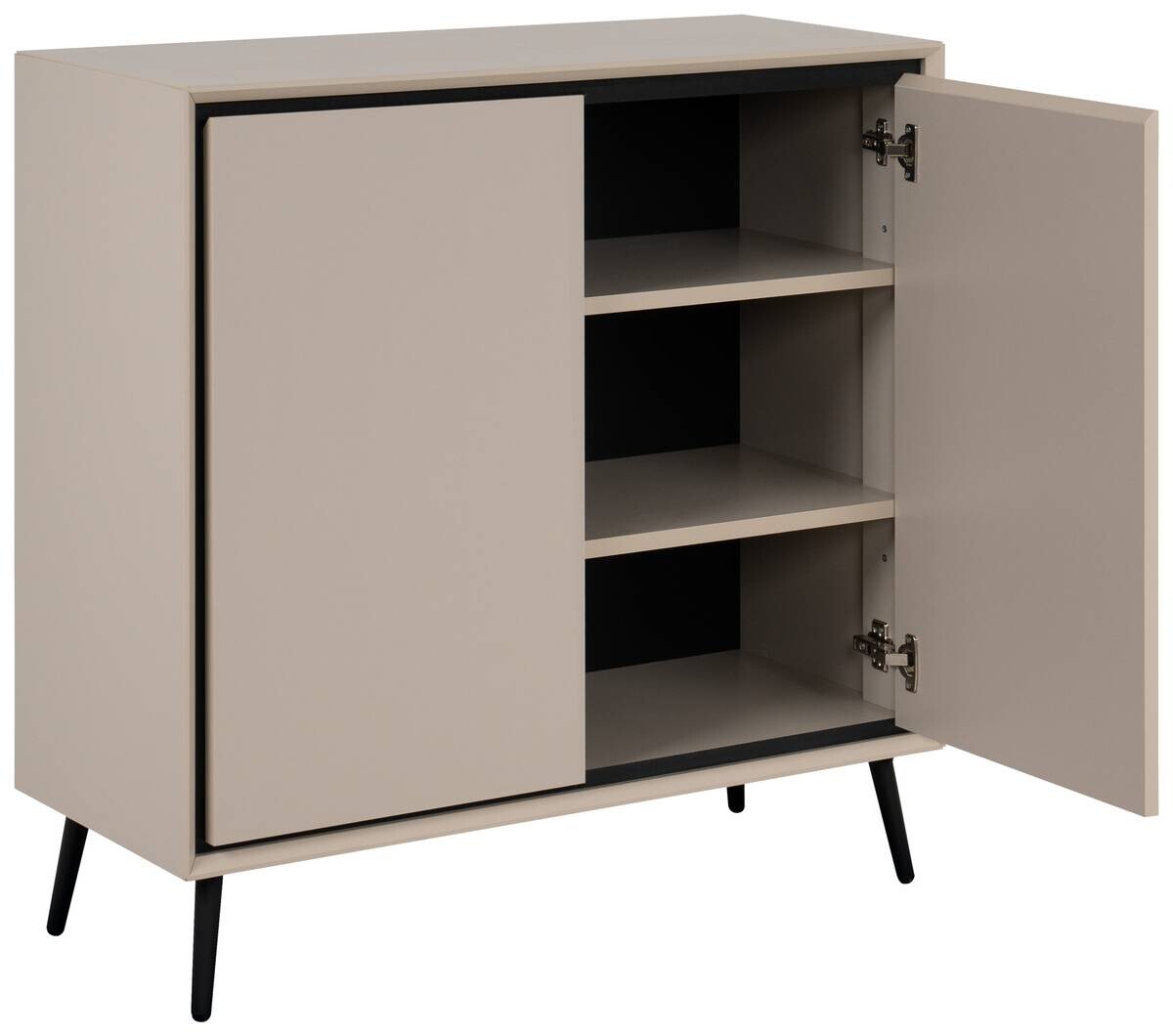 Kommode Arona sand schwarz B/H/T: ca. 90x90x38 cm