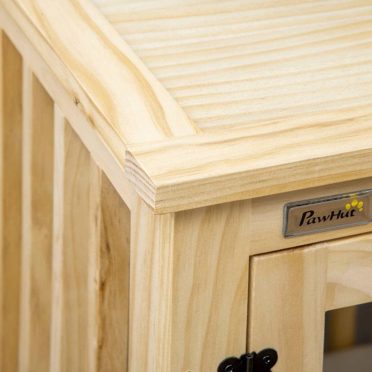 PawHut Hunde-Zubehör cremeweiß Kiefer B/H/L: ca. 57x82,5x72 cm