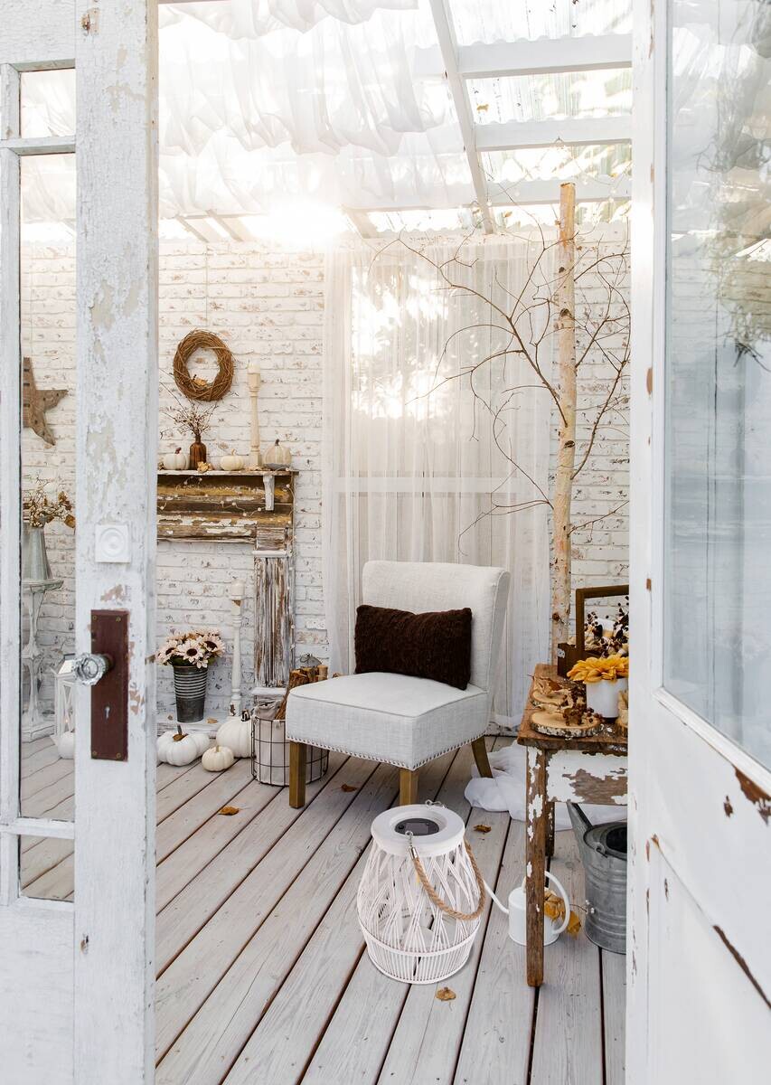 Solarleuchte 5307623 weiß Rattan Holz B/H/T: ca. 29x34x29 cm