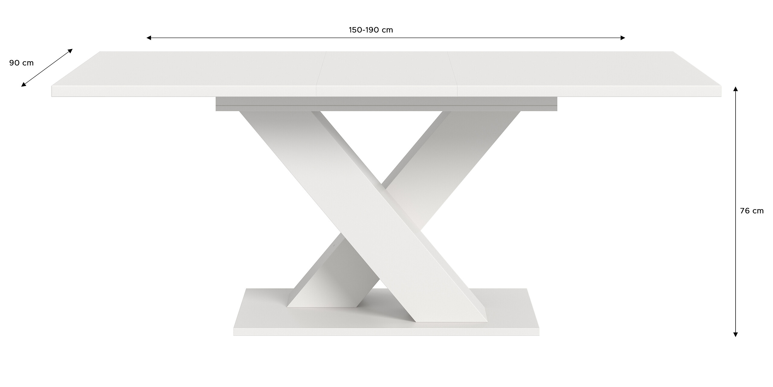 Esstisch MOTION weiß B/H/T: ca. 150x76x90 cm