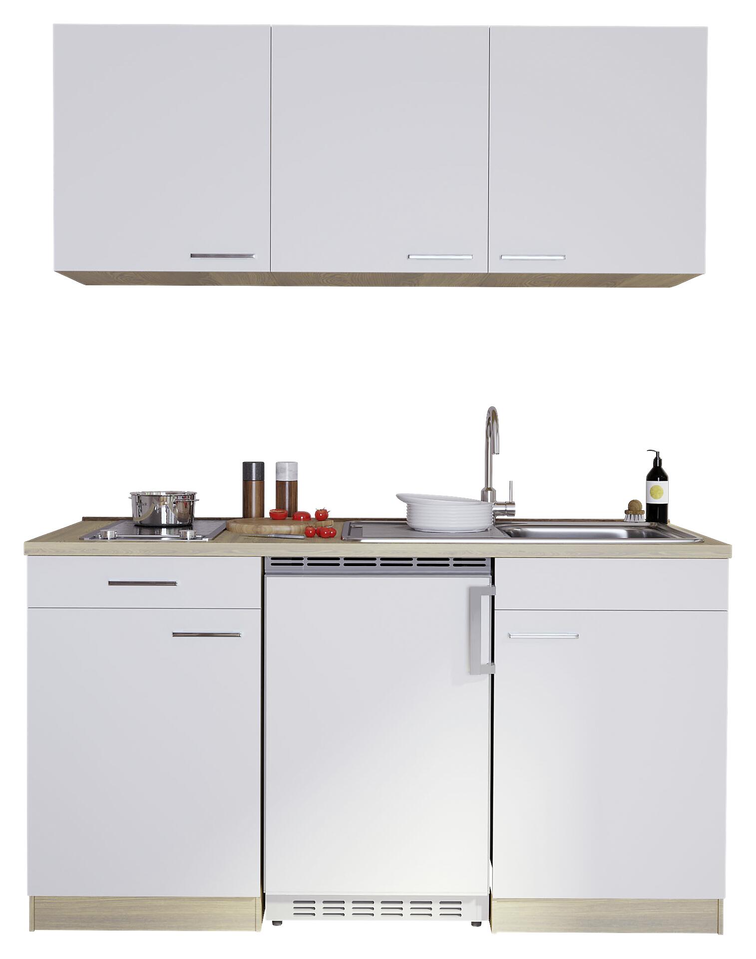 Respekta Singleküche Economy weiß matt B/H/T: ca. 150x200x60 cm