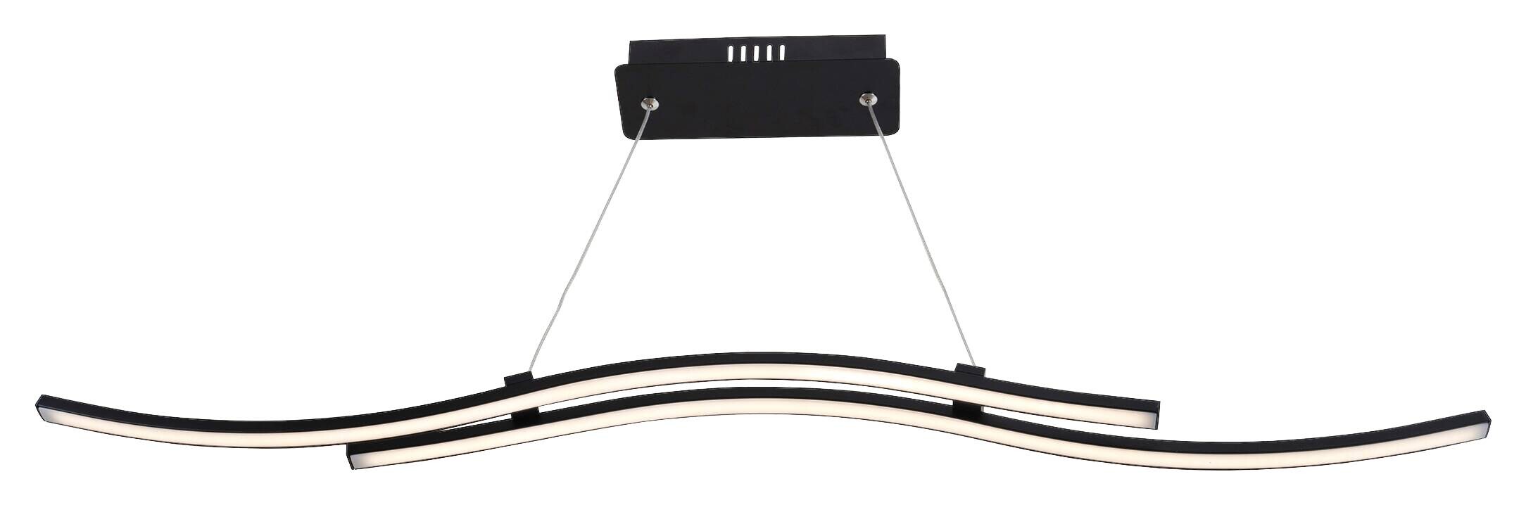 Näve Leuchten Pendelleuchte 7091722 schwarz Kunststoff Metall B/H/T: ca. 8,5x110x96 cm null 2 Brennstellen