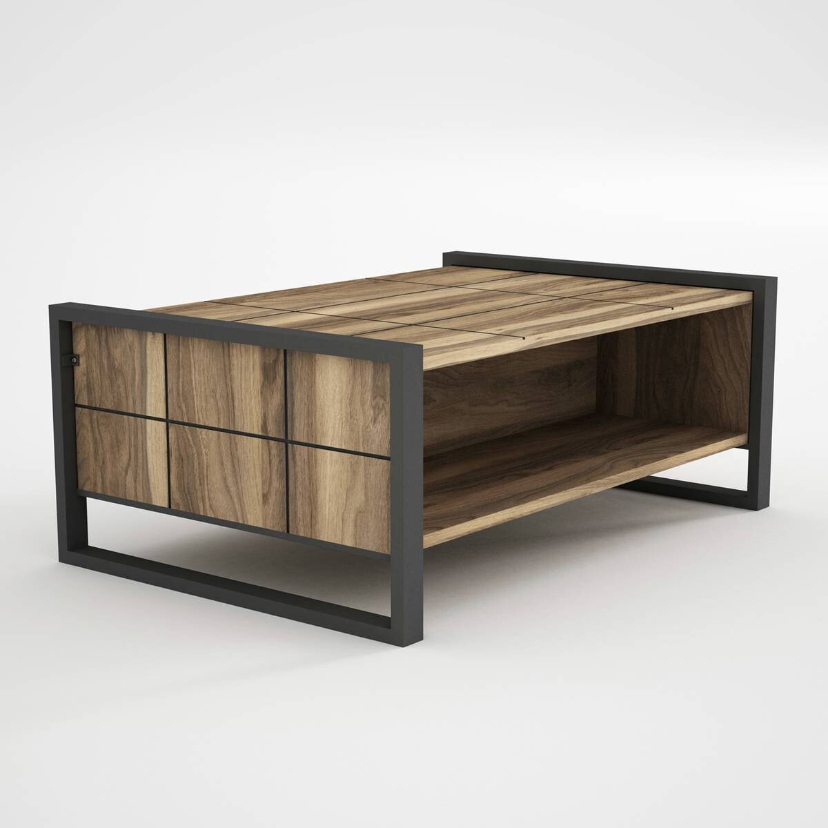 Couchtisch Lost walnuss Nachbildung B/H/T: ca. 94,4x38x64,5 cm