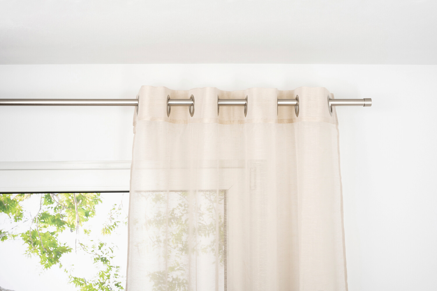 Ösenvorhang SOFT sand B/L: ca. 135x245 cm