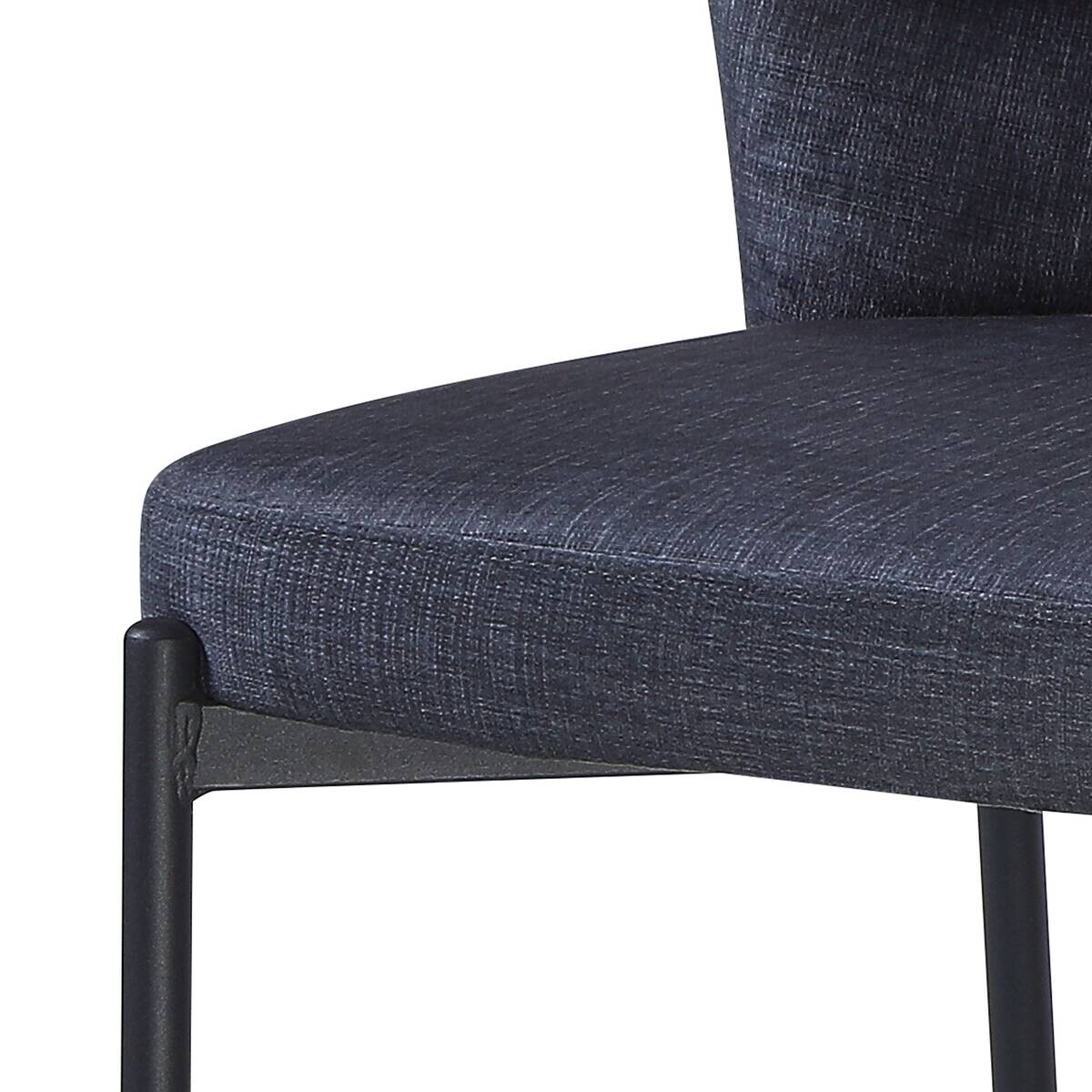 Stuhl Dora dunkelgrau Velourstoff