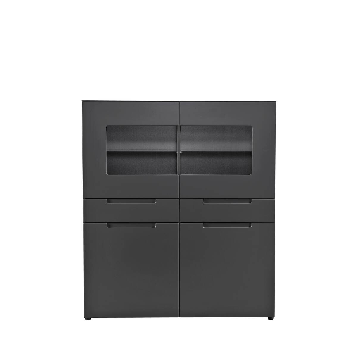 Highboard Mailand anthrazit matt MDF B/H/T: ca. 128x147x40 cm