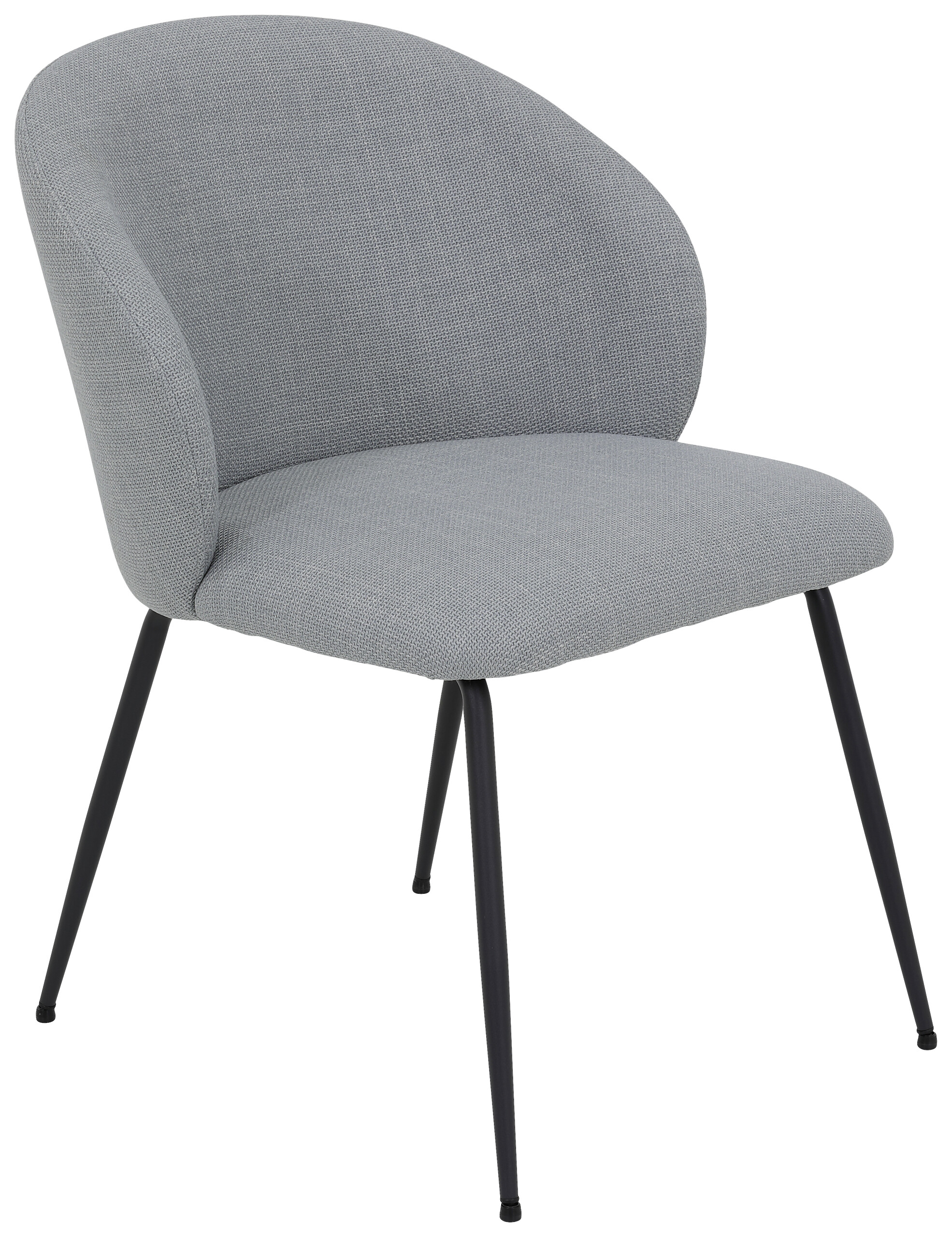 Stuhl Graz grau schwarz Microfaser Metall