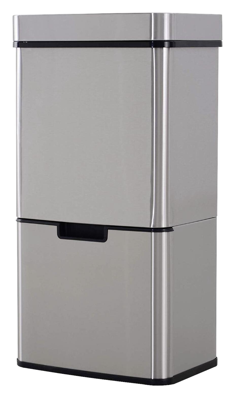 HOMCOM Abfalleimer silber B/H/L: ca. 30x81x42 cm