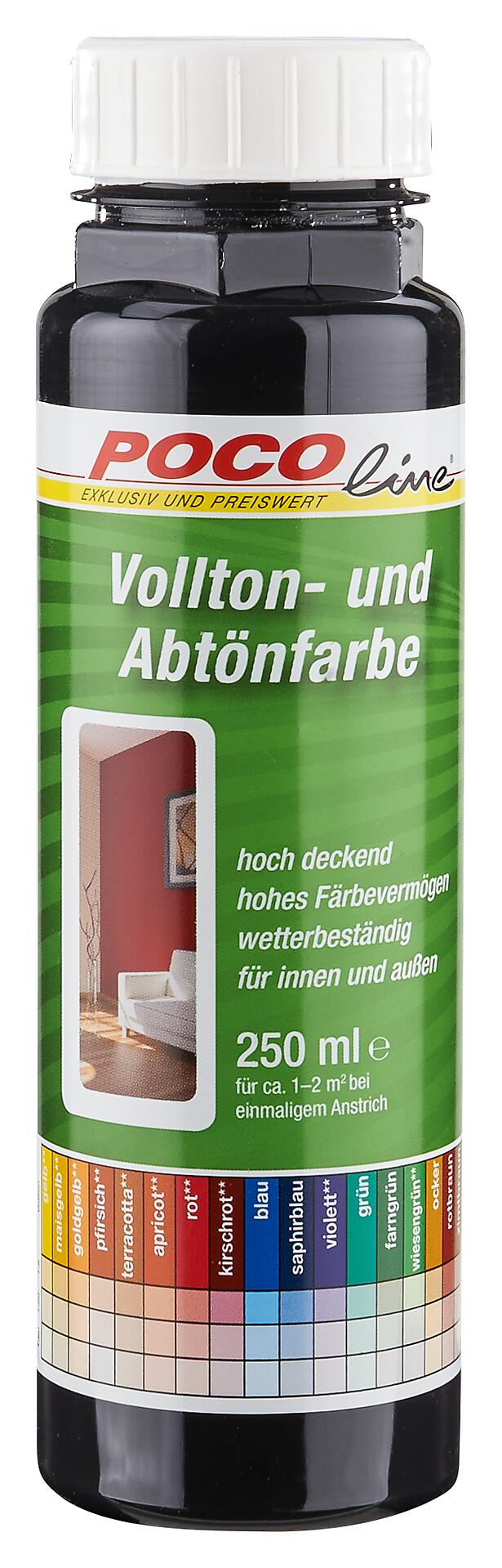 POCOline Vollton- und Abtönfarbe schwarz ca. 0,25 l