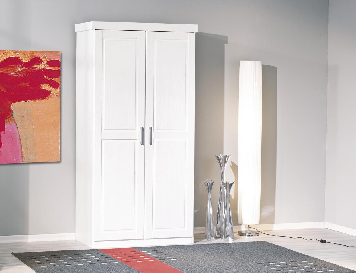 Kleiderschrank Hakon weiß B/H/T: ca. 95x190x55 cm