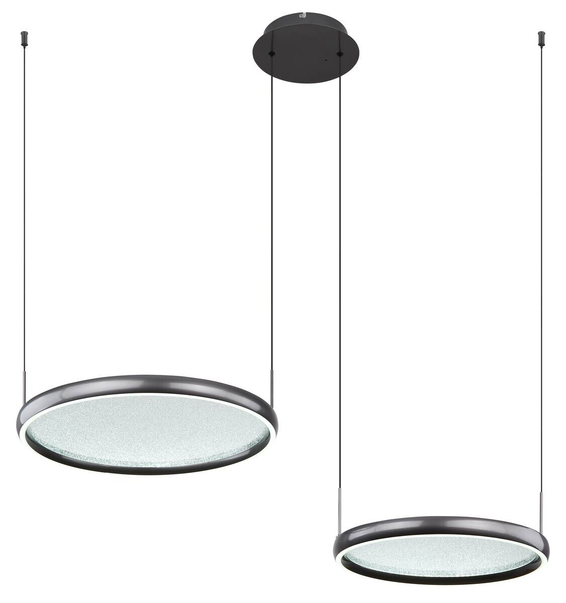 GLOBO LED-Pendelleuchte schwarz Metall Aluminium B/H/L: ca. 50x150x89 cm 1.0 Brennstellen