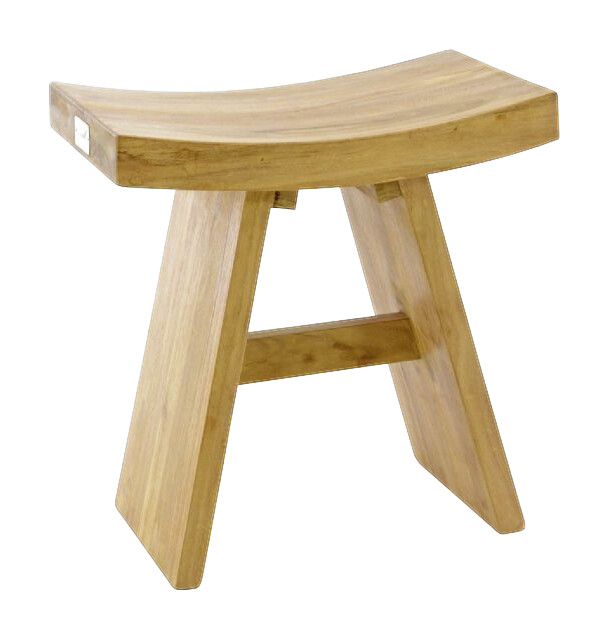 VCM Hocker H braun Teakholz B/H/T: ca. 45x47x29 cm