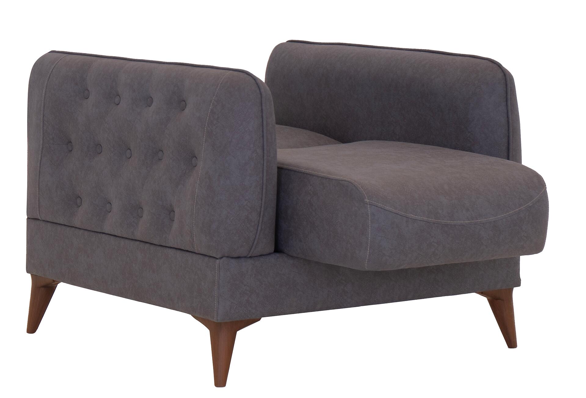 Sofa 3-2-1 Mislina blaugrau Microfaser