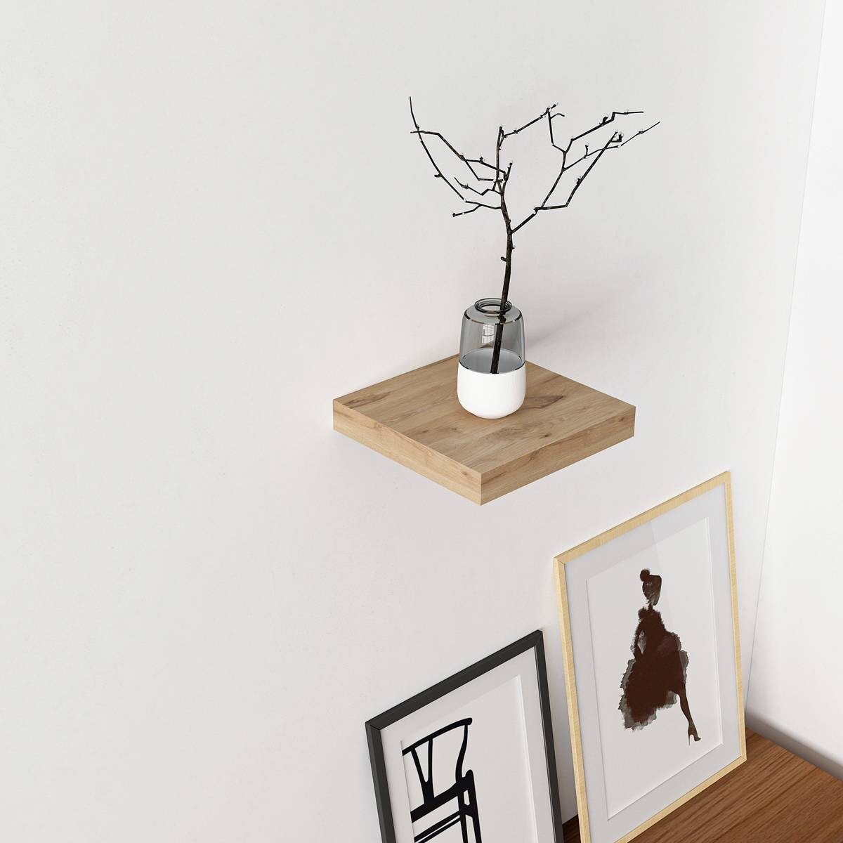 Wandboard Shelvy 23 Eiche Viking Nachbildung B/H/T: ca. 23x4x24 cm