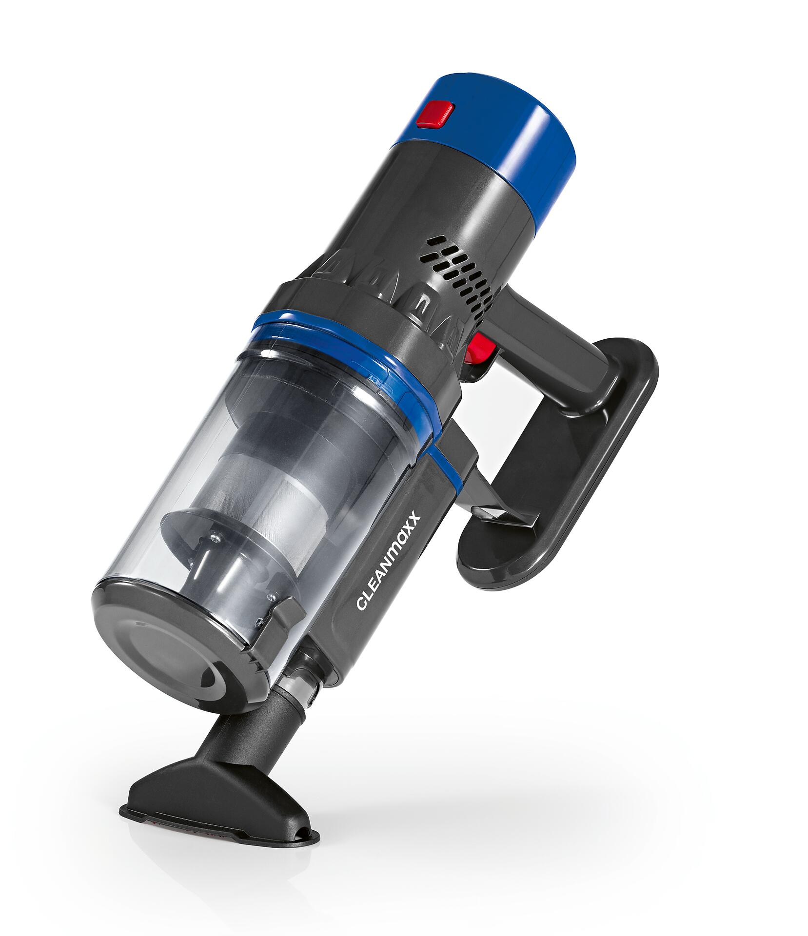 CLEANmaxx Handstaubsauger grau blau Metall Kunststoff B/H/L: ca. 110x22x26 cm