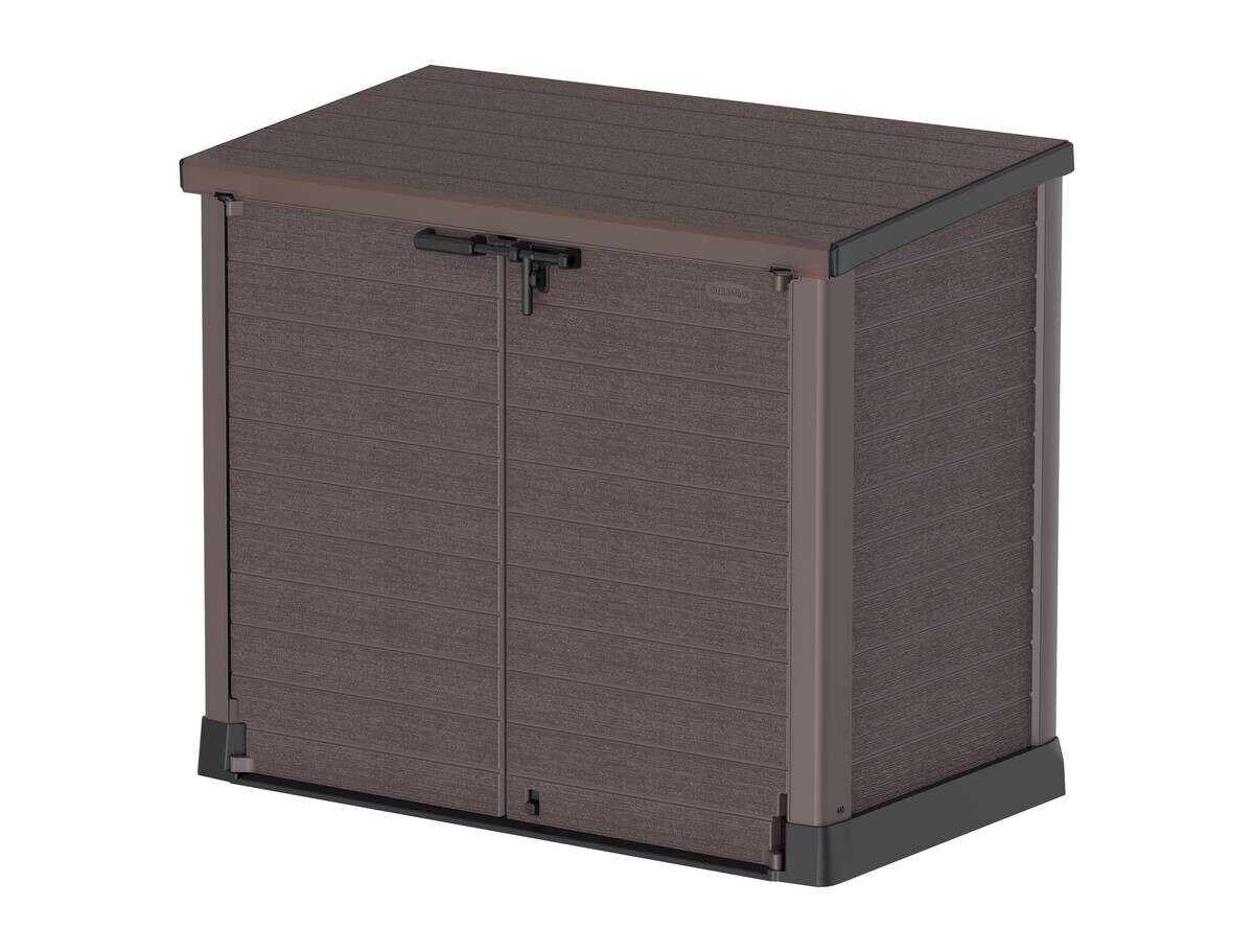 VCM Mülltonnenbox 2er StoreAway braun Kunststoff B/H/L: ca. 145x125x83 cm