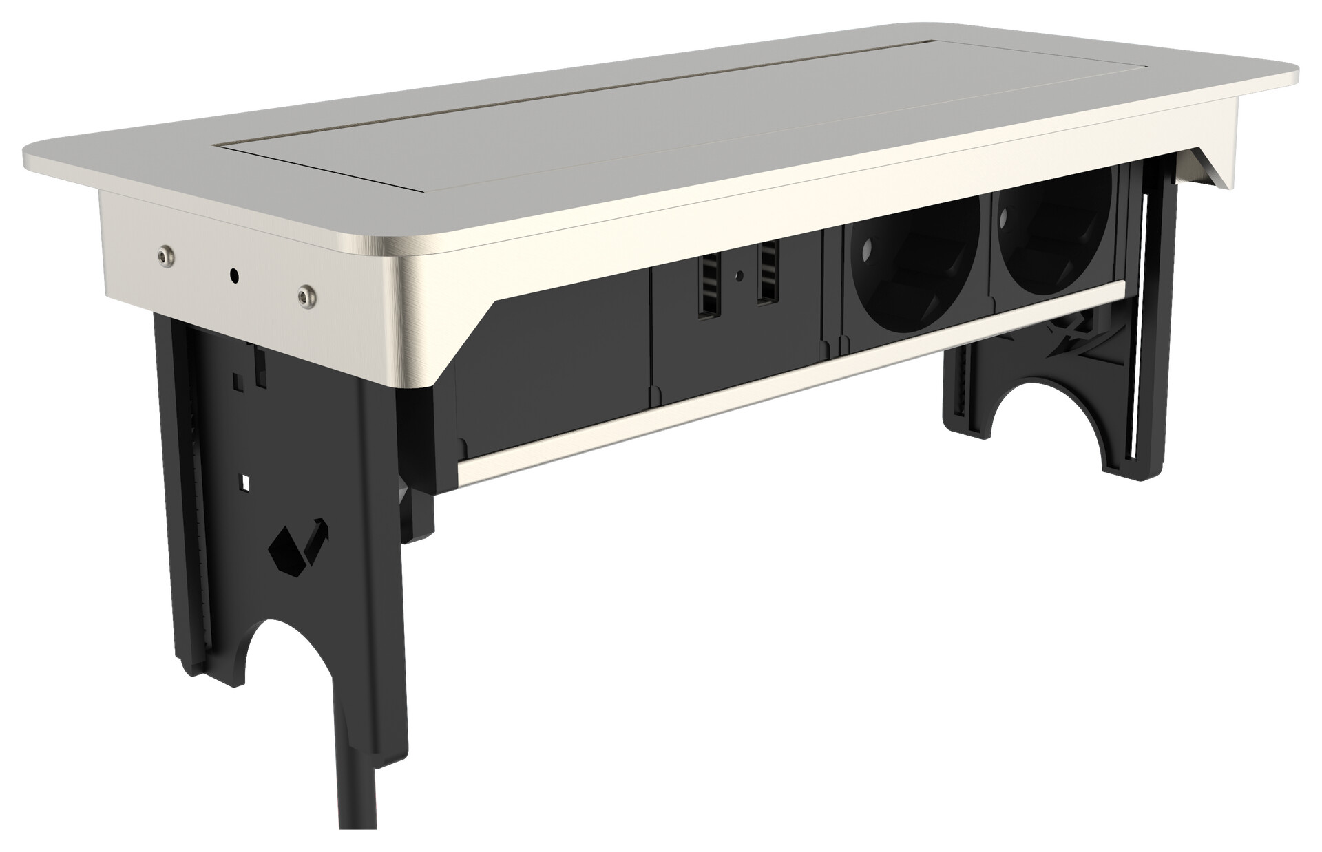 SCHÜTTE Steckdose 03074, E2 schwarz B/H/T: ca. 28x11x13 cm