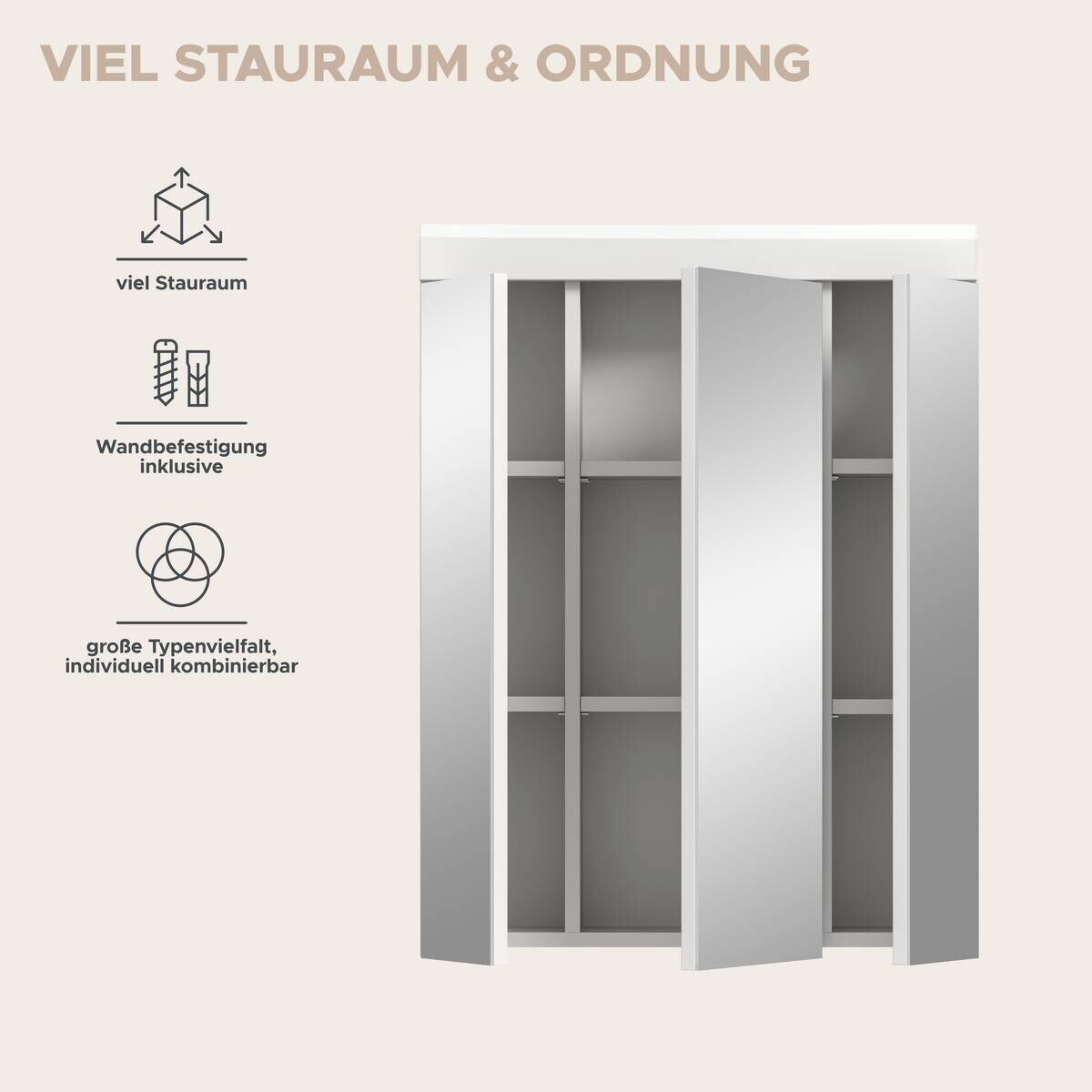 Spiegelschrank Scout weiß weiß Hochglanz B/H/T: ca. 60x79x18 cm