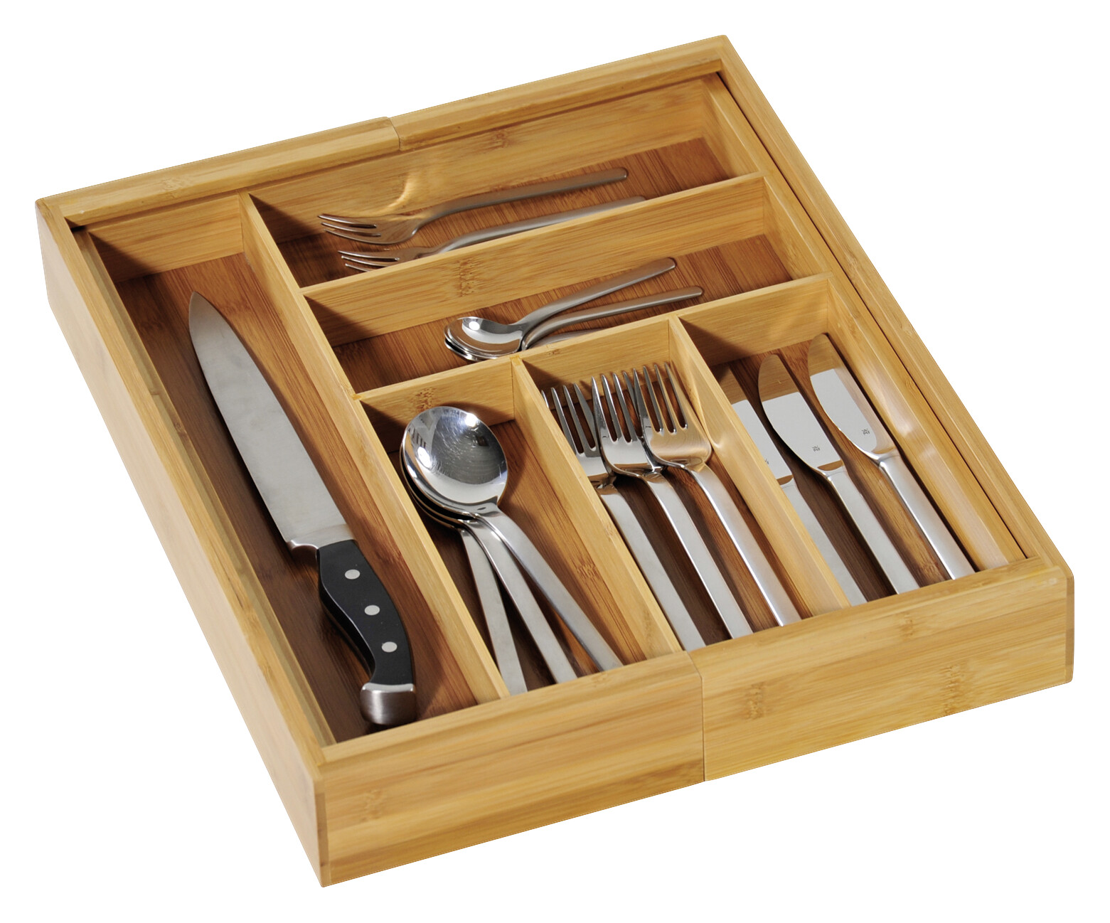 Kesper Besteckkasten natur Bambus B/H/L: ca. 43x6x35 cm