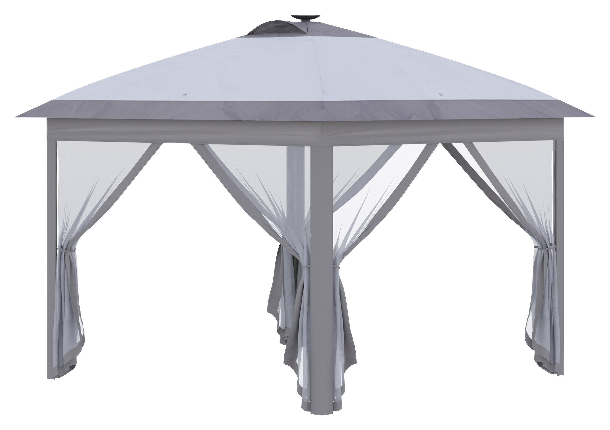 Outsunny Faltpavillon grau Polyester-Mischgewebe B/H/L: ca. 330x288x330 cm