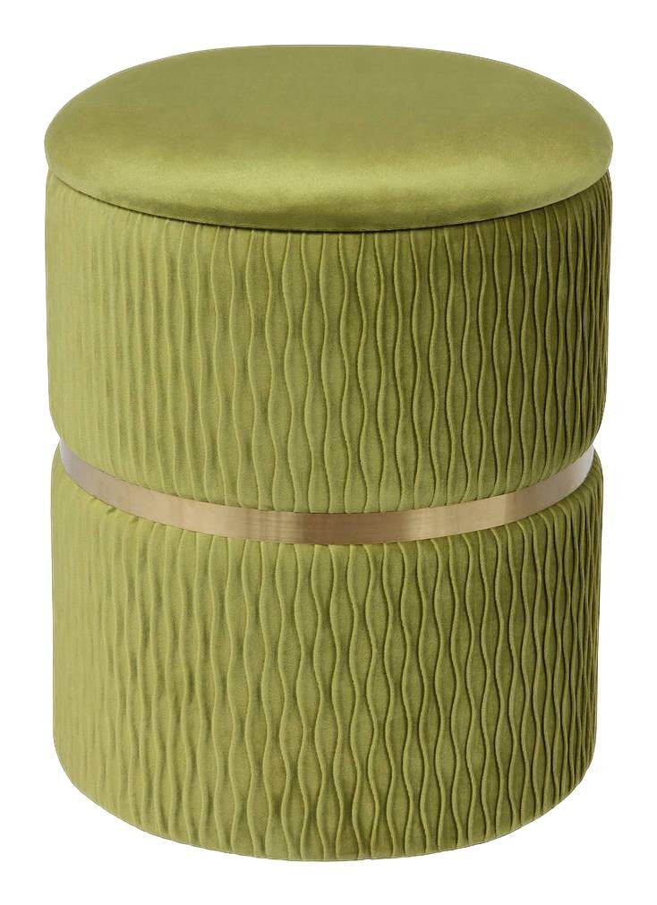 360 Living Hocker Milas 100 2er-Set Pistazie H/D: ca. 44x36 cm