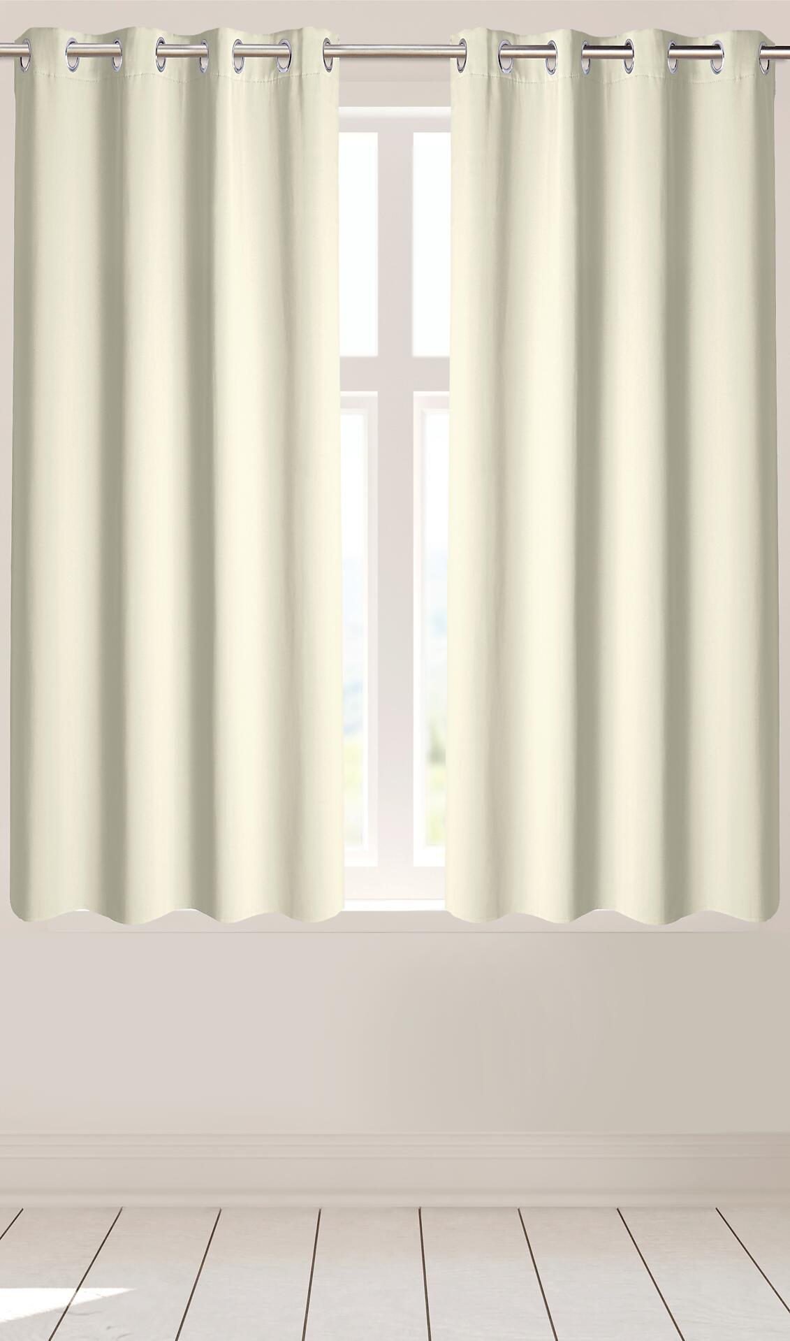 Ösenvorhang Verona wollweiß B/L: ca. 140x145 cm