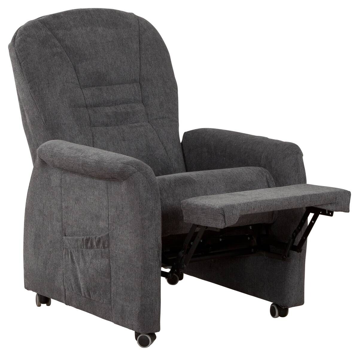 TV-Sessel Uno dunkelgrau Microfaser B/H/T: ca. 78x114x88 cm