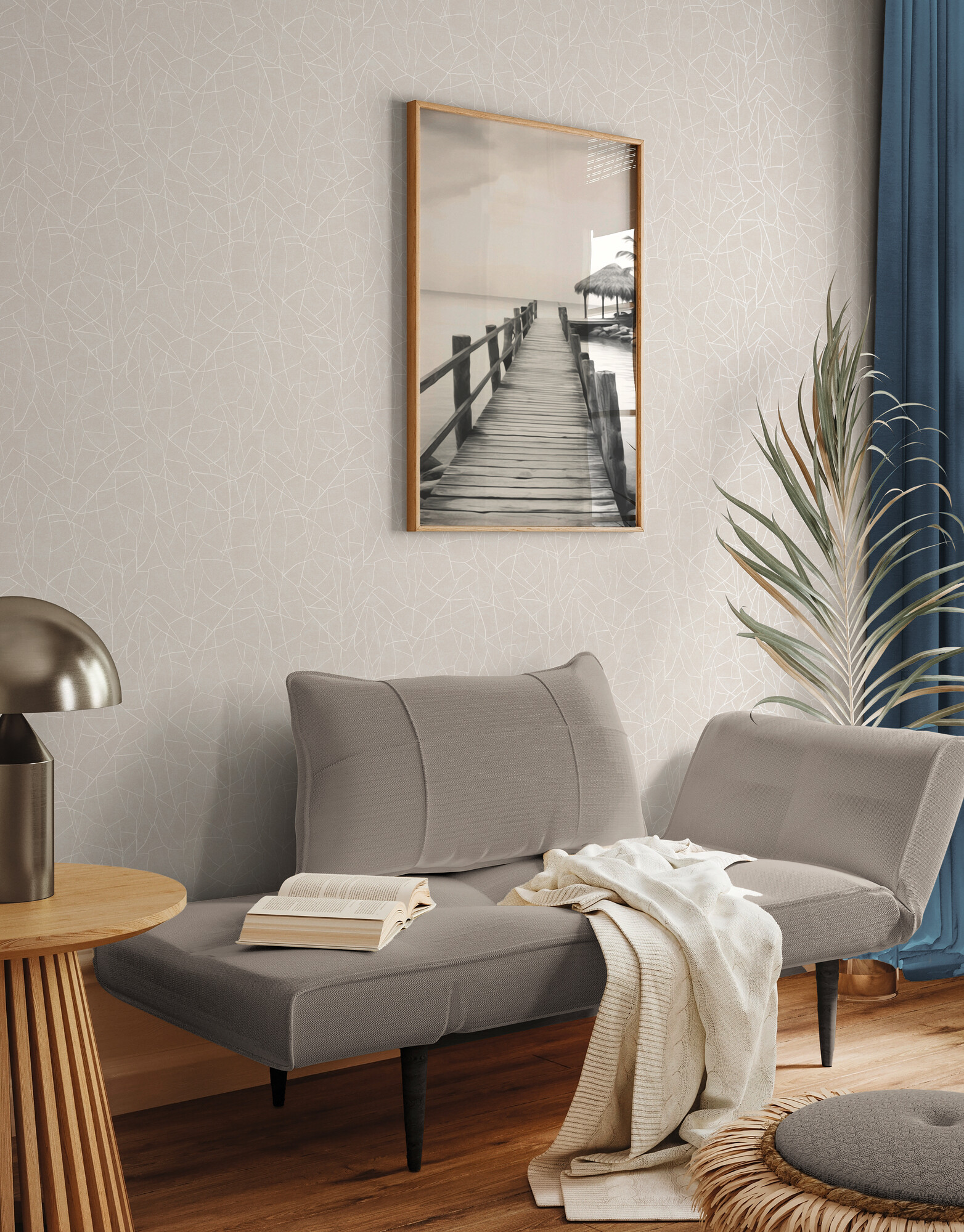 A.S.Creation Vliestapete weiß grau B/H/D: ca. 53x1005x9,7 cm