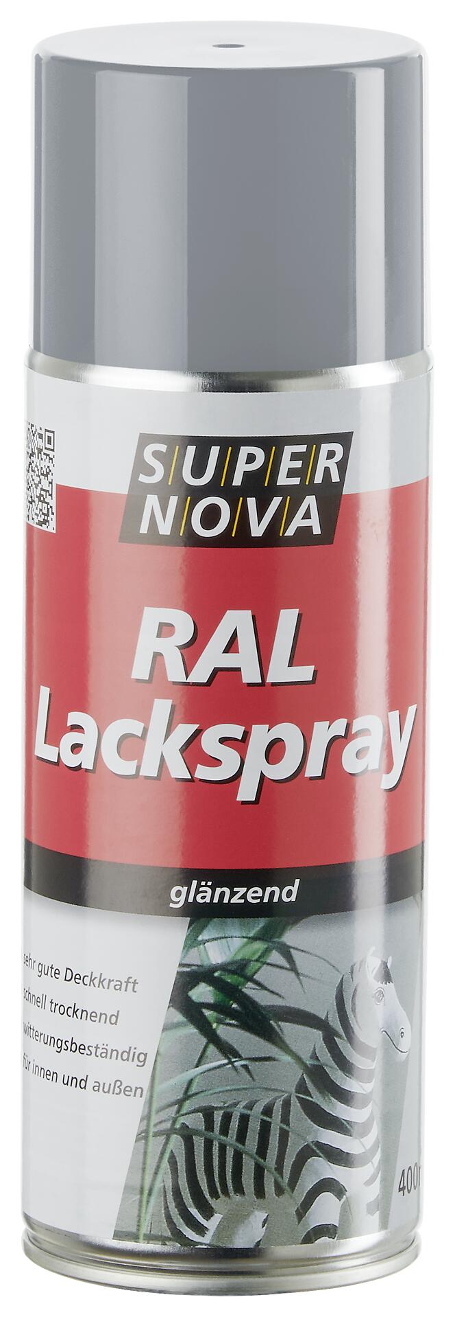 Super-Nova Lackspray Silbergrau glänzend ca. 0,4 l
