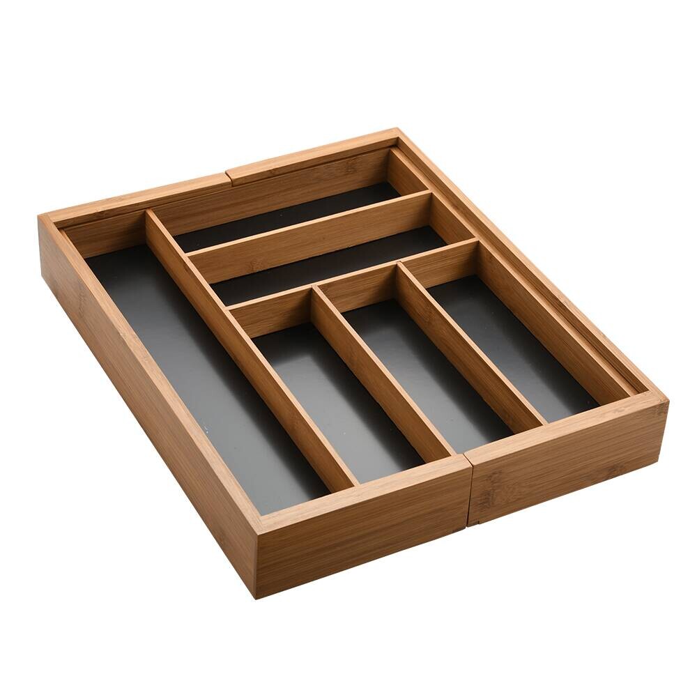 Kesper Besteckkasten braun Bambus B/H/L: ca. 43x6x34 cm