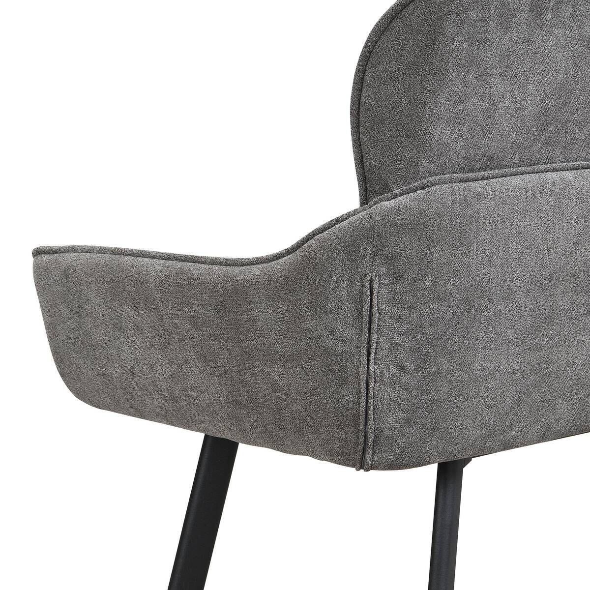 Sitzbank RICO schwarz grau Stoff Metall B/H/T: ca. 140x90x62 cm