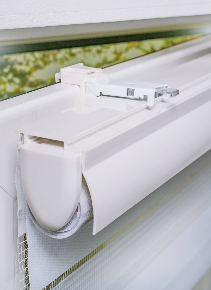 Doppelrollo mit Blende weiß B/L: ca. 45x160 cm