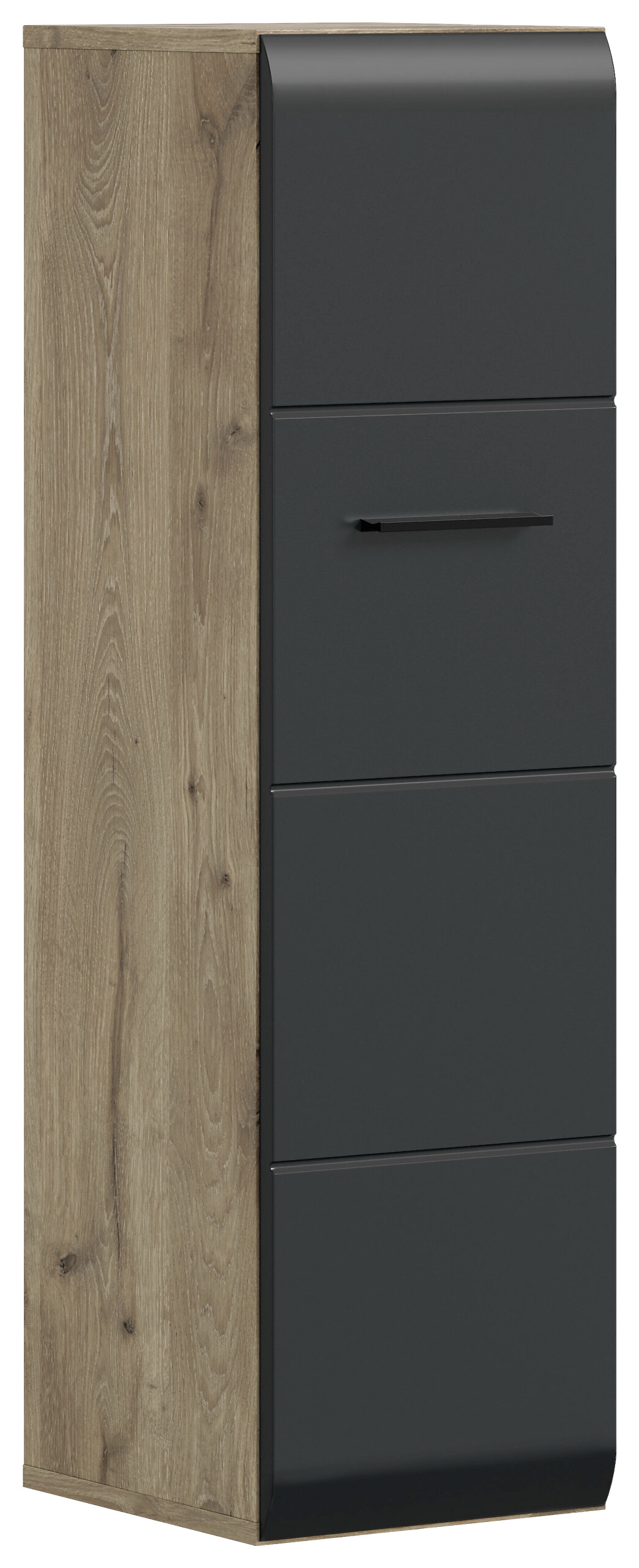 Stauraumelement Ice Nox Oak Nachbildung schwarz matt B/H/T: ca. 30x106x30 cm Stauraumelement Ice Nox Oak Nachbildung schwarz matt B/H/T: ca. 30x106x30 cm