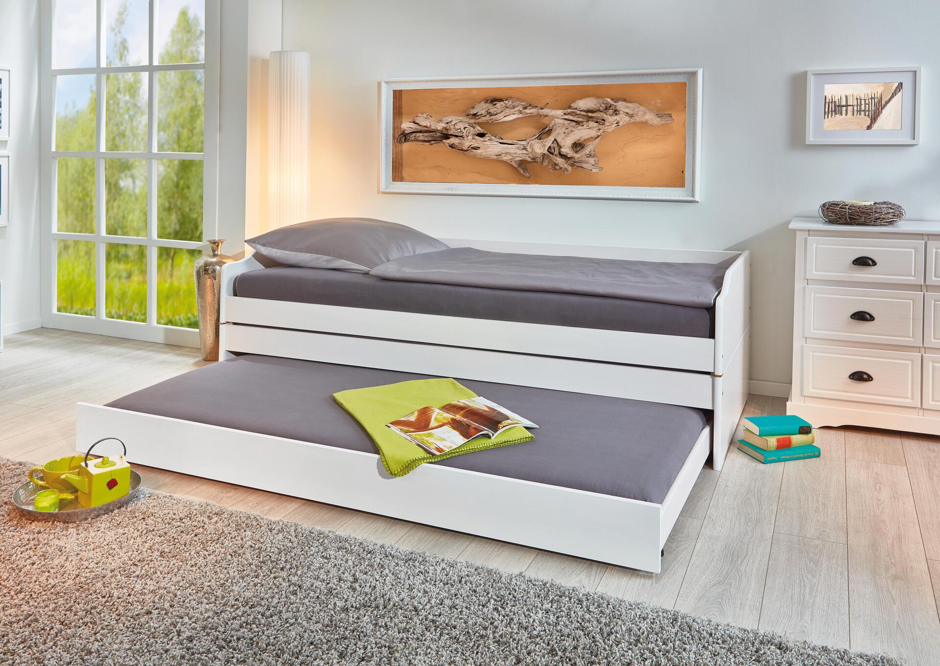 Funktionsbett Lotar weiß Liegefläche B/L: ca. 90x200 cm