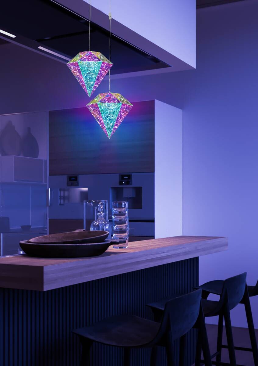 Nolo Dekoleuchte Diamant transparent B/H/L: ca. 20x20x20 cm