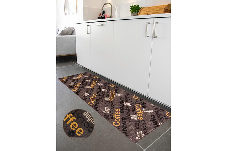 Küchenläufer Cappuccino braun B/L: ca. 67x180 cm