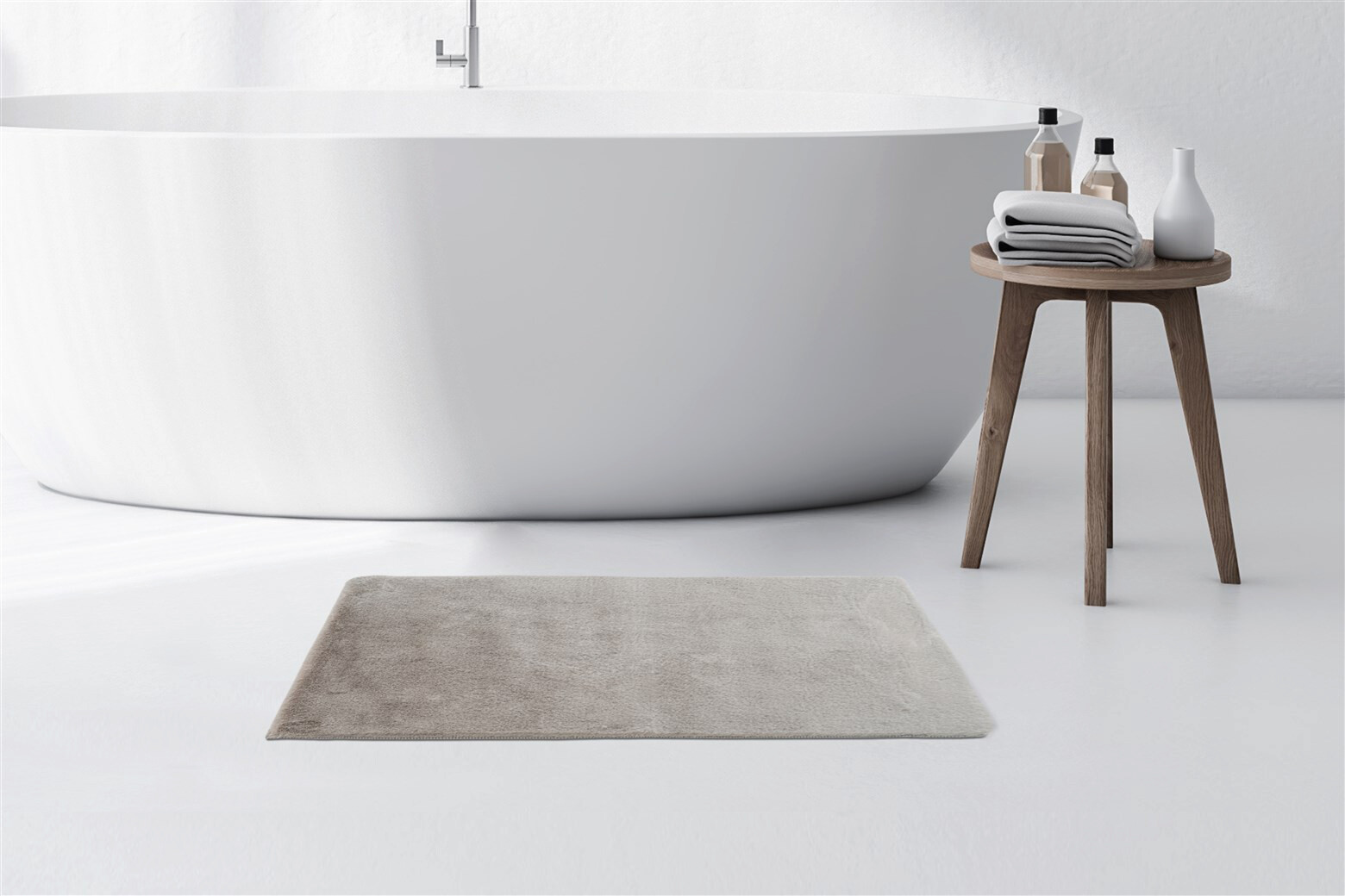 Kayoom Kurzflorteppich Badematte Rabbit Light 325 hellgrau B/H/L: ca. 50x2,4x90 cm Kayoom Kurzflorteppich Badematte Rabbit Light 325 hellgrau B/H/L: ca. 50x2,4x90 cm