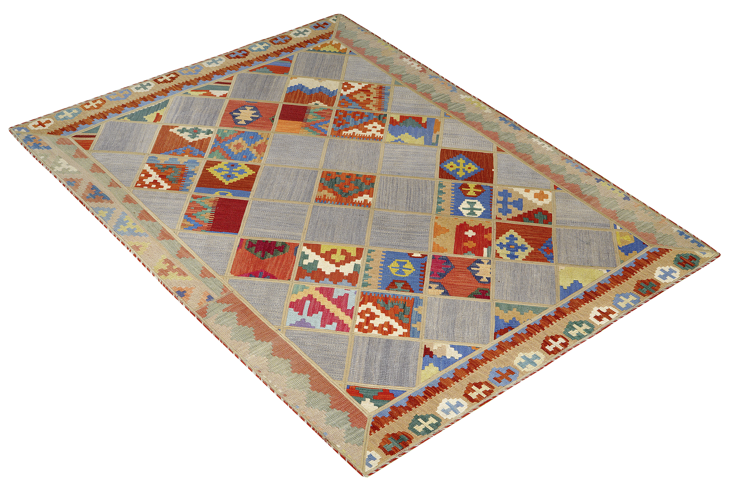 PersaTepp Teppich Kelim Tekkehdouz bunt B/H/L: ca. 150x1x200 cm PersaTepp Teppich Kelim Tekkehdouz bunt B/H/L: ca. 150x1x200 cm