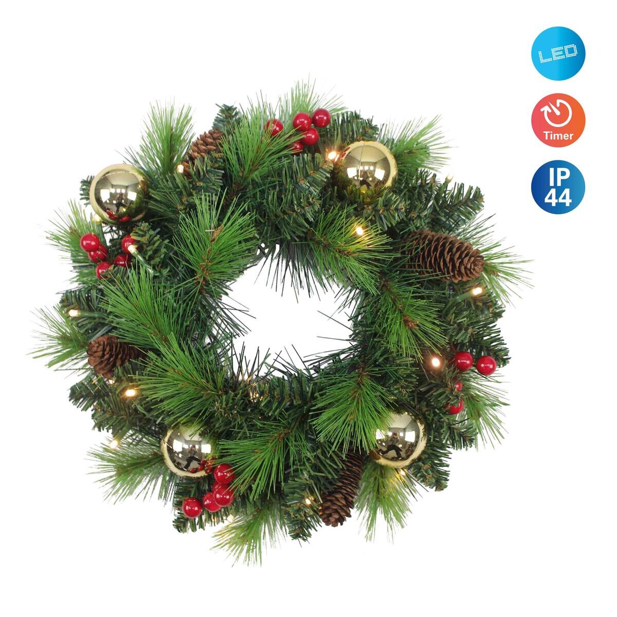 Näve Leuchten LED-Dekoleuchte Noel gold Metall B/H/T: ca. 35x8x35 cm