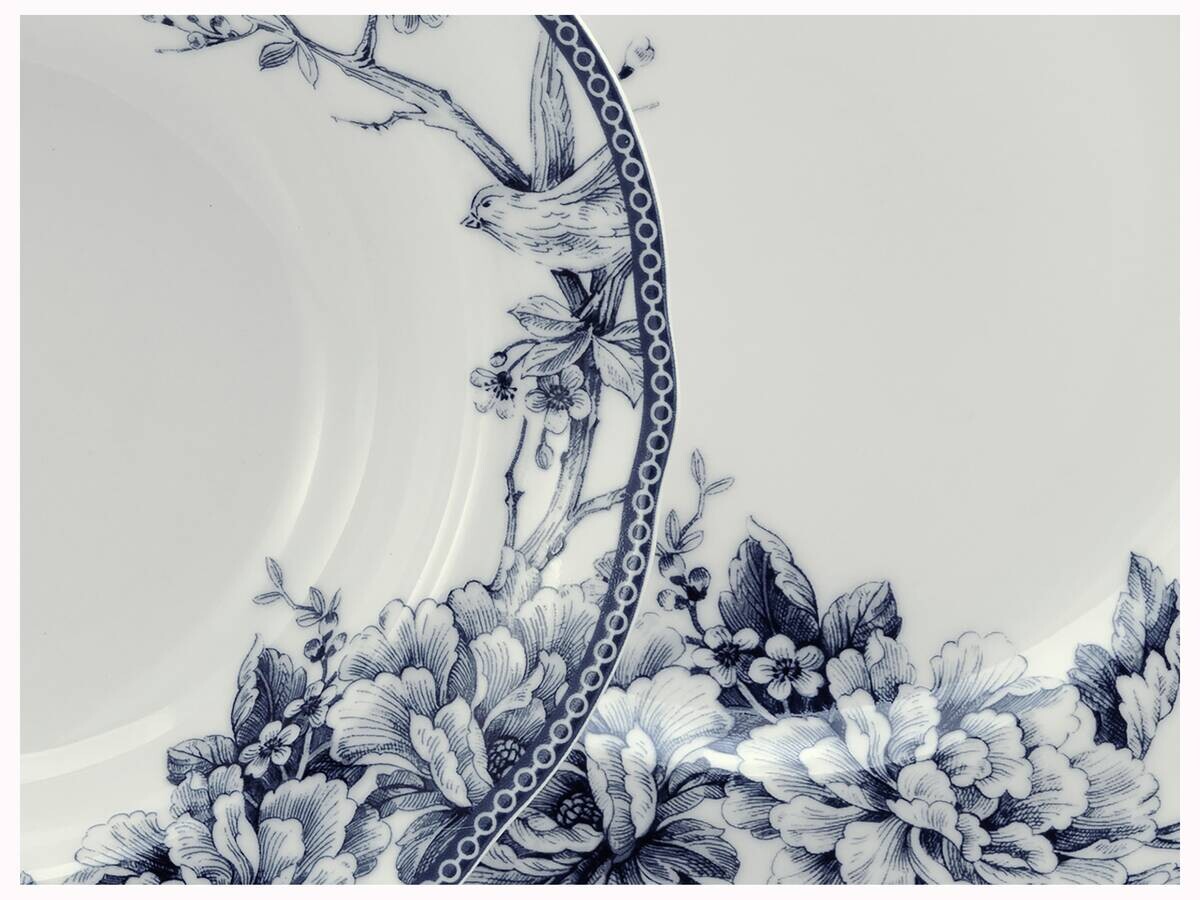 CreaTable Kaffeeservice Adelaide Blau blau Porzellan 12 tlg.