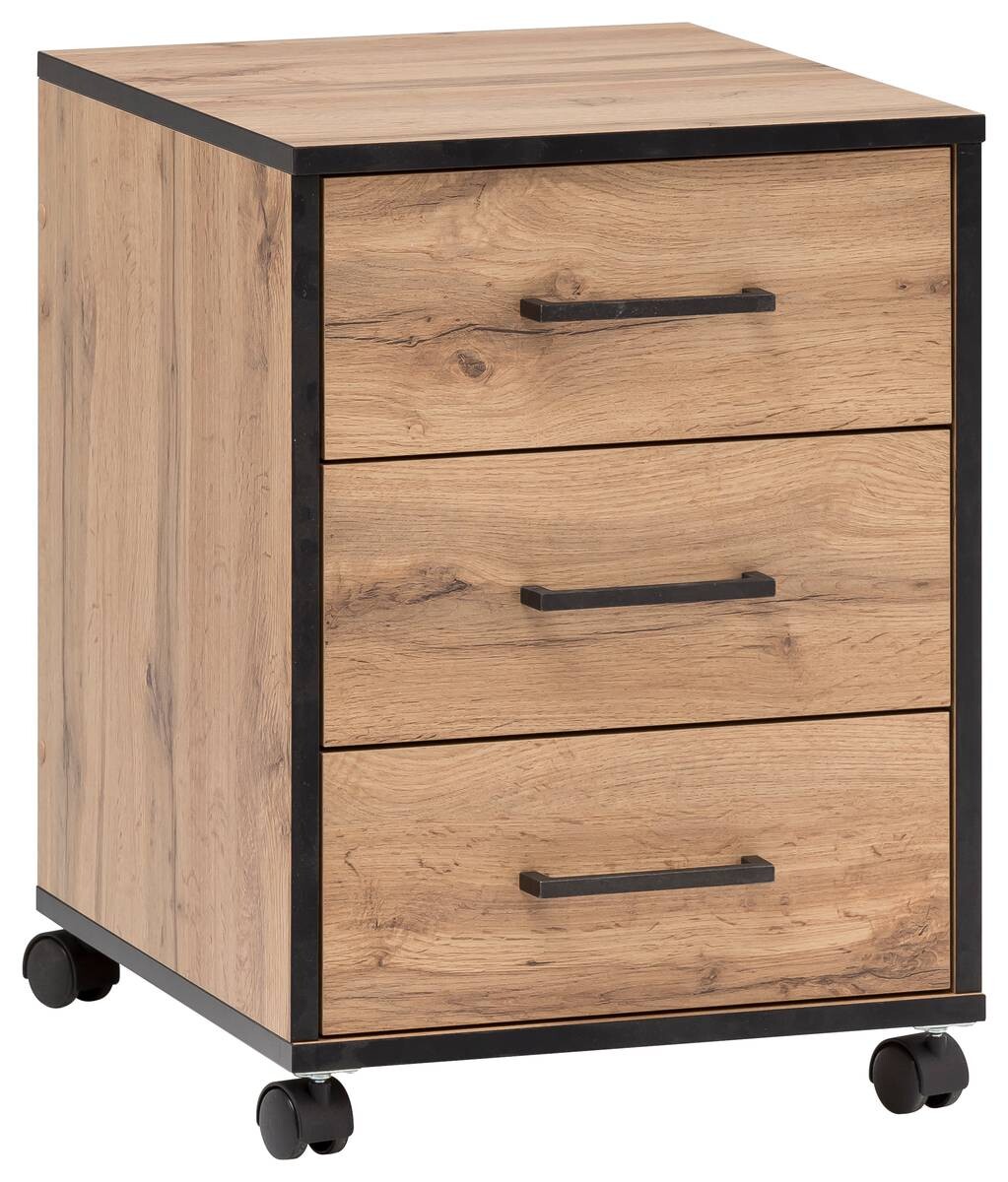 Rollcontainer Serie 2000 Eiche Landhaus Nachbildung B/H/T: ca. 40,1x57x50 cm Rollcontainer Serie 2000 Eiche Landhaus Nachbildung B/H/T: ca. 40,1x57x50 cm