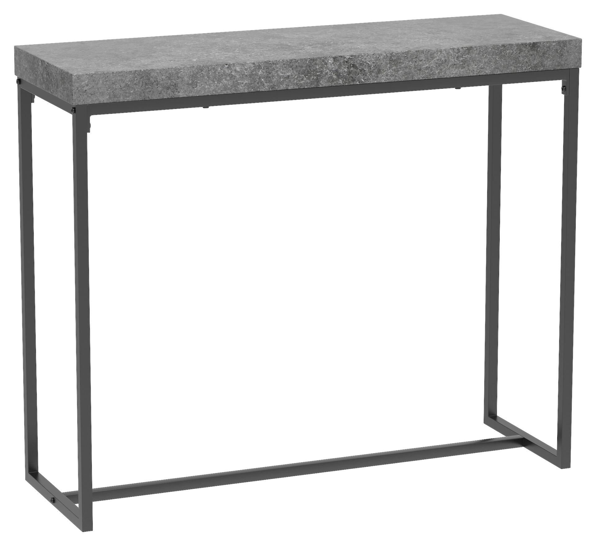 Konsole Birte dunkelgrau Beton Optik schwarz B/H/T: ca. 90x75x30 cm