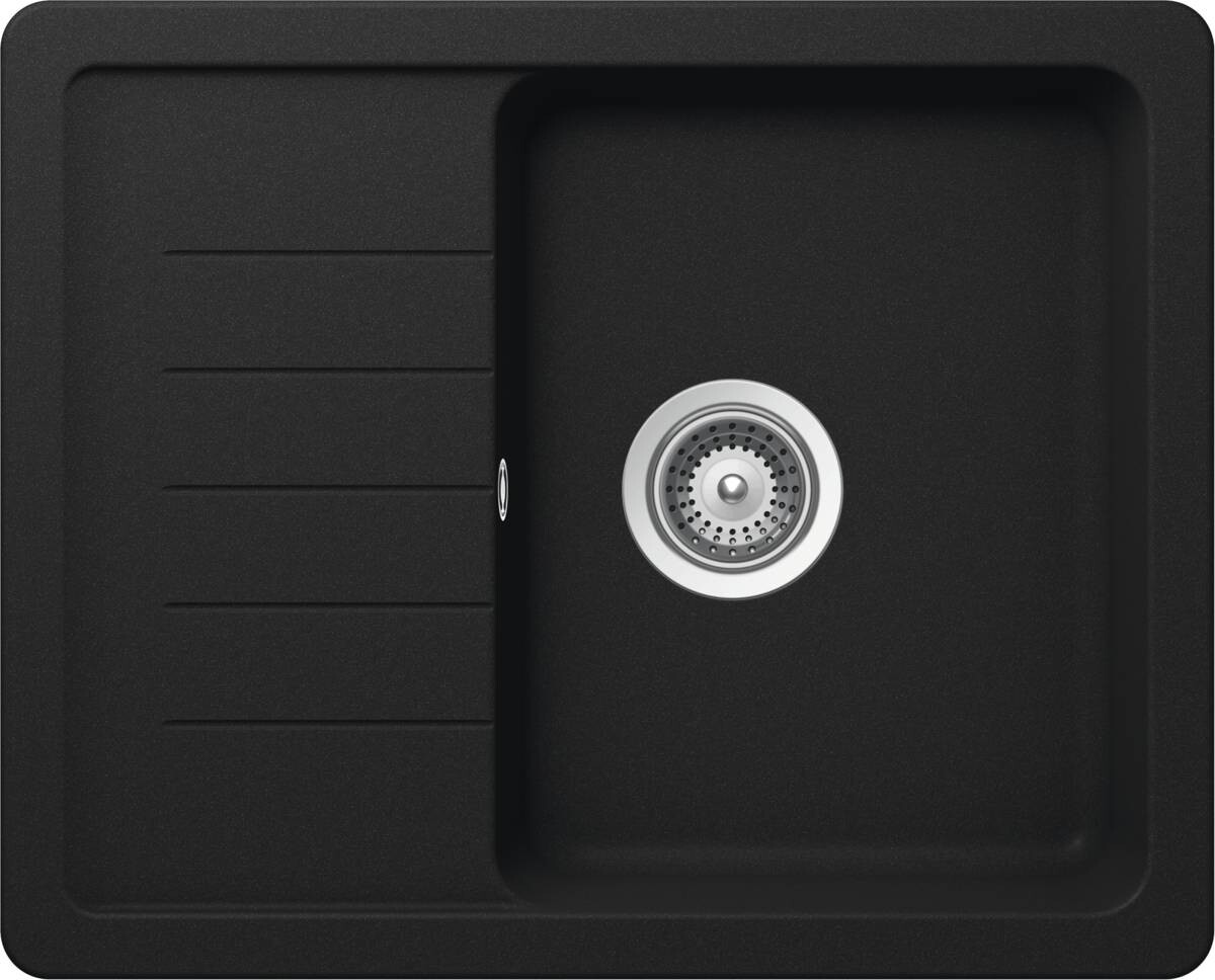 SCHOCK Einbauspüle Laval Onyxgrau Mineralite B/H/T: ca. 62x28,2x50 cm